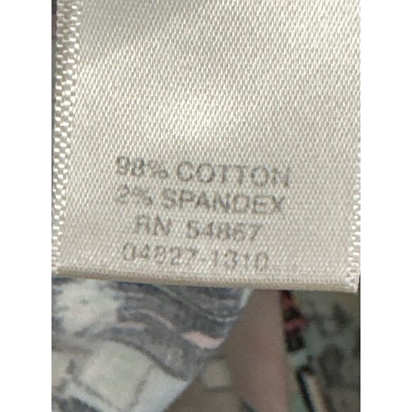 Christopher & Banks PM Stretch Jacket Colorful Town Print Button Up Front - Picture 6 of 11